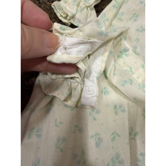 vtg polly flinders one piece jumper smocked flowers girl's 18 mos - Picture 8 of 10